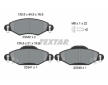 Souprava brzd, koutocova brzda TEXTAR 2334001-1036-00