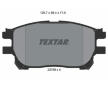 Souprava brzd, koutocova brzda TEXTAR 2375901-1358-00