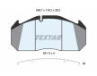 Sada brzdových destiček, kotoučová brzda TEXTAR 2911307