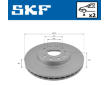 Brzdový kotúč SKF VKBD 80005 V2