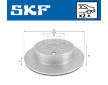 Brzdový kotouč SKF VKBD 90677 V2