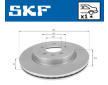 Brzdový kotouč SKF VKBD 91157 V1