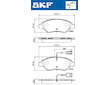 Sada brzdových destiček, kotoučová brzda SKF VKBP 80395 E