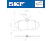 Sada brzdových destiček, kotoučová brzda SKF VKBP 80770 E