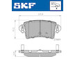 Sada brzdových destiček, kotoučová brzda SKF VKBP 90097