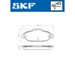 Sada brzdových destiček, kotoučová brzda SKF VKBP 80038