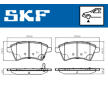 Sada brzdových destiček, kotoučová brzda SKF VKBP 80185 A