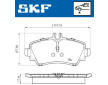 Sada brzdových destiček, kotoučová brzda SKF VKBP 80220