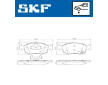 Sada brzdových destiček, kotoučová brzda SKF VKBP 80236 A