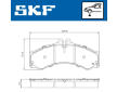 Sada brzdových platničiek kotúčovej brzdy SKF VKBP 80251