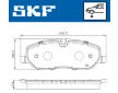 Sada brzdových destiček, kotoučová brzda SKF VKBP 80306