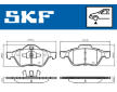 Sada brzdových destiček, kotoučová brzda SKF VKBP 80309