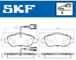 Sada brzdových destiček, kotoučová brzda SKF VKBP 80313 E