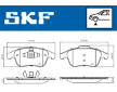 Sada brzdových destiček, kotoučová brzda SKF VKBP 80336