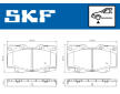 Sada brzdových destiček, kotoučová brzda SKF VKBP 80349 A