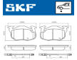 Sada brzdových destiček, kotoučová brzda SKF VKBP 80352 E