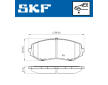 Sada brzdových destiček, kotoučová brzda SKF VKBP 80417 A