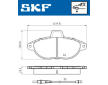 Sada brzdových destiček, kotoučová brzda SKF VKBP 80423 E