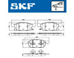 Sada brzdových destiček, kotoučová brzda SKF VKBP 80433 A