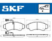 Sada brzdových destiček, kotoučová brzda SKF VKBP 80441 E