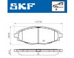 Sada brzdových destiček, kotoučová brzda SKF VKBP 80532