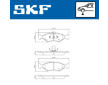 Sada brzdových destiček, kotoučová brzda SKF VKBP 80602