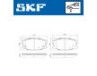 Sada brzdových destiček, kotoučová brzda SKF VKBP 80652
