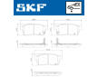 Sada brzdových destiček, kotoučová brzda SKF VKBP 80799 A