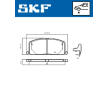 Sada brzdových platničiek kotúčovej brzdy SKF VKBP 80818 A
