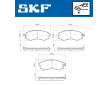 Sada brzdových destiček, kotoučová brzda SKF VKBP 80827 A