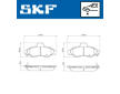 Sada brzdových destiček, kotoučová brzda SKF VKBP 80864 A