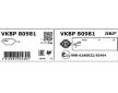 Sada brzdových platničiek kotúčovej brzdy SKF VKBP 80981