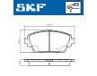 Sada brzdových destiček, kotoučová brzda SKF VKBP 81017