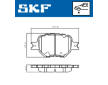 Sada brzdových platničiek kotúčovej brzdy SKF VKBP 81024