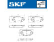 Sada brzdových destiček, kotoučová brzda SKF VKBP 81300