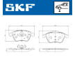 Sada brzdových destiček, kotoučová brzda SKF VKBP 81301