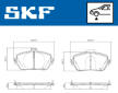 Sada brzdových destiček, kotoučová brzda SKF VKBP 81302