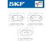Sada brzdových destiček, kotoučová brzda SKF VKBP 81305