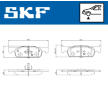 Sada brzdových destiček, kotoučová brzda SKF VKBP 81312