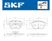 Sada brzdových destiček, kotoučová brzda SKF VKBP 81314