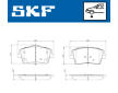Sada brzdových destiček, kotoučová brzda SKF VKBP 81315