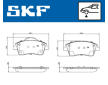 Sada brzdových destiček, kotoučová brzda SKF VKBP 81316