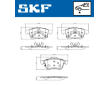Sada brzdových destiček, kotoučová brzda SKF VKBP 81323 A