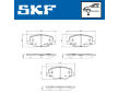 Sada brzdových destiček, kotoučová brzda SKF VKBP 81329 A