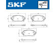 Sada brzdových destiček, kotoučová brzda SKF VKBP 81330 A