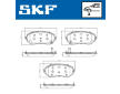 Sada brzdových destiček, kotoučová brzda SKF VKBP 81336 A