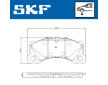 Sada brzdových destiček, kotoučová brzda SKF VKBP 81339