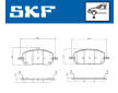 Sada brzdových destiček, kotoučová brzda SKF VKBP 81345