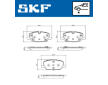 Sada brzdových destiček, kotoučová brzda SKF VKBP 81347 A