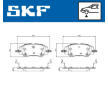 Sada brzdových destiček, kotoučová brzda SKF VKBP 81348